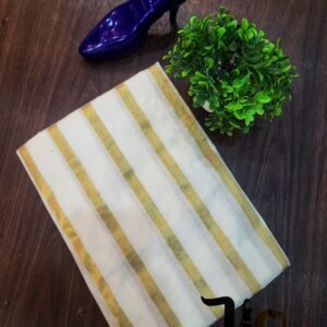 set saree golden stripe